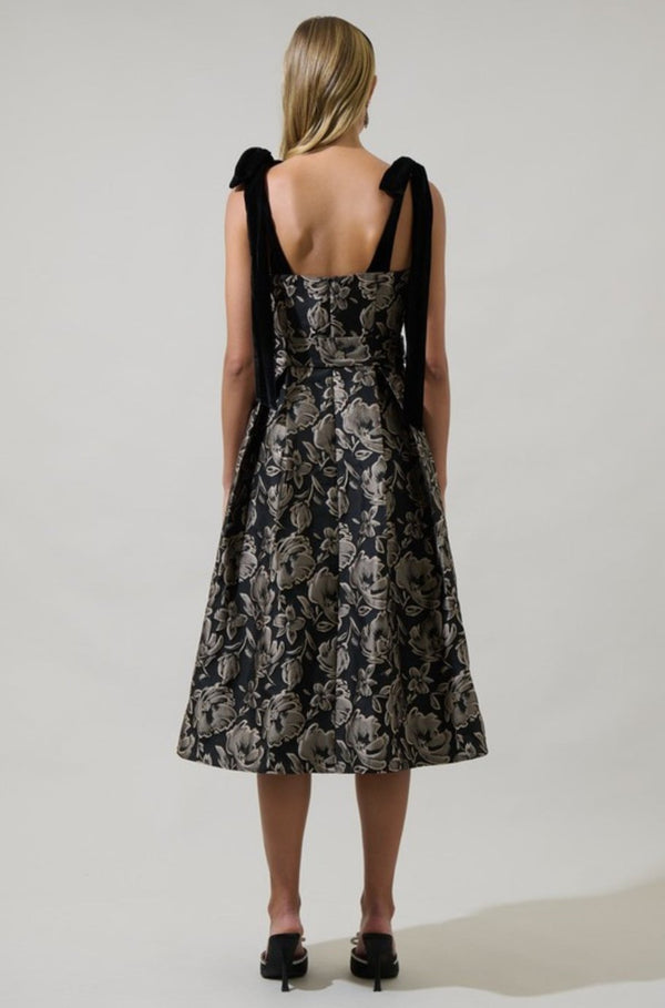 Cassie Jacquard Floral Dress