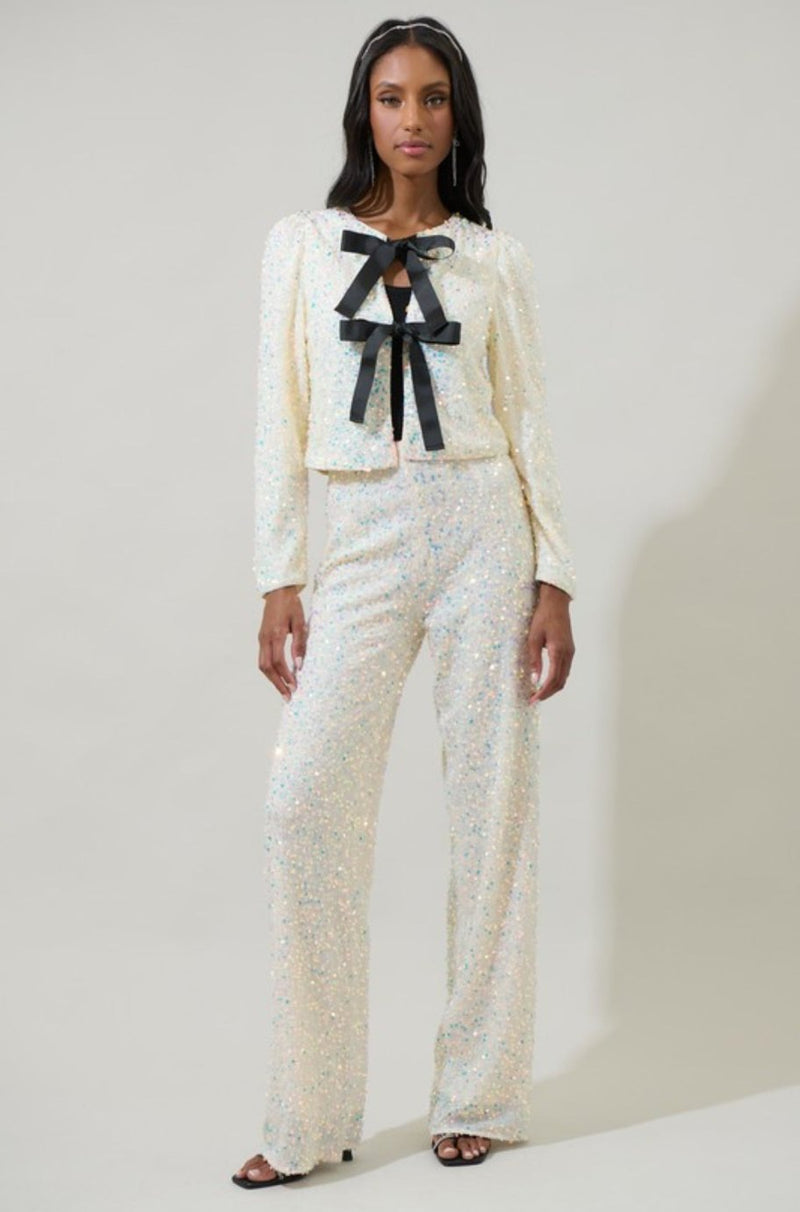 Josie White Sequin Pants