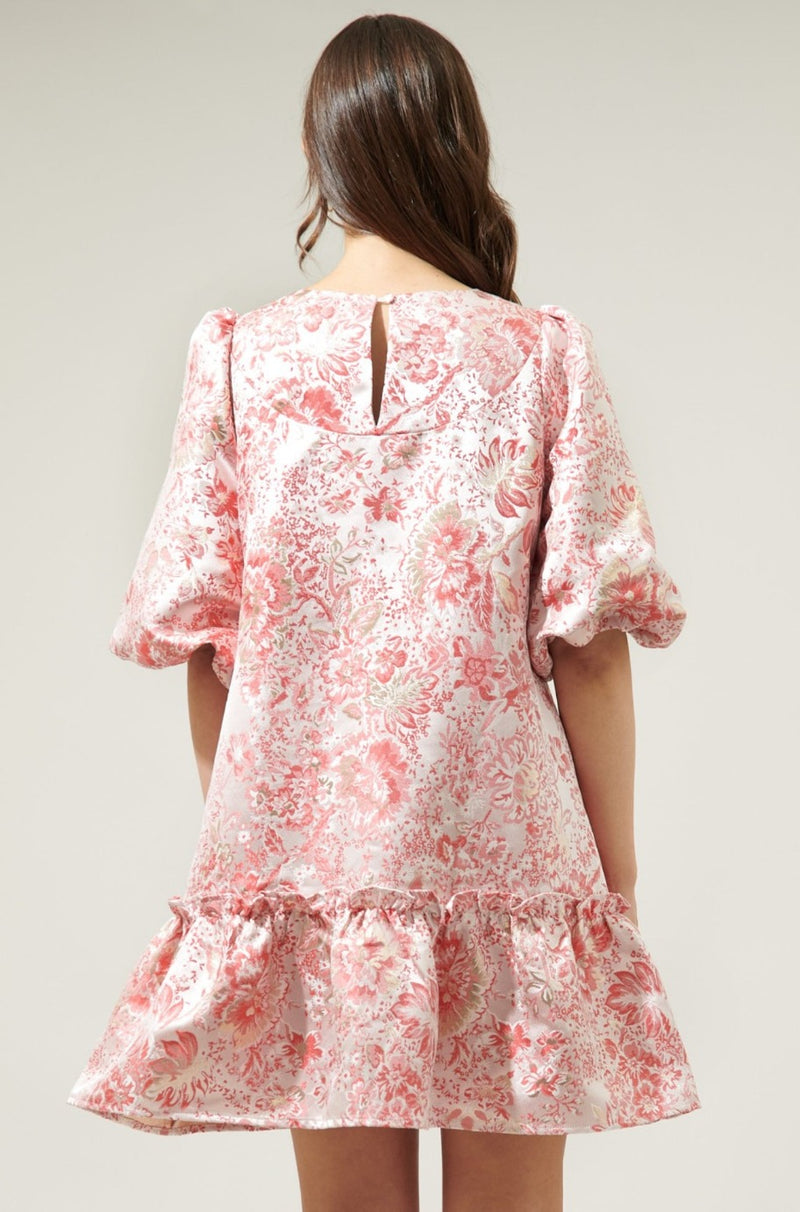 Betty Jacquard Ruffle Dress