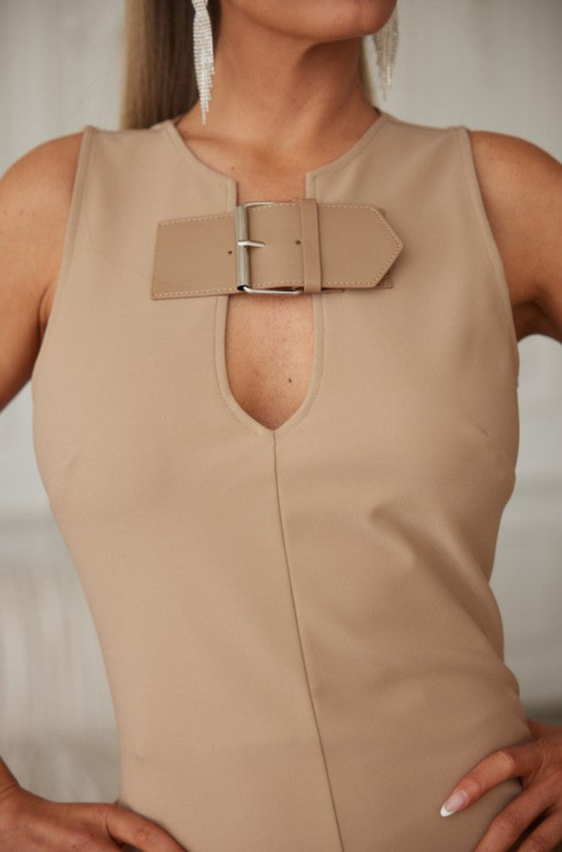 Heidi Buckle Strap Mini Dress