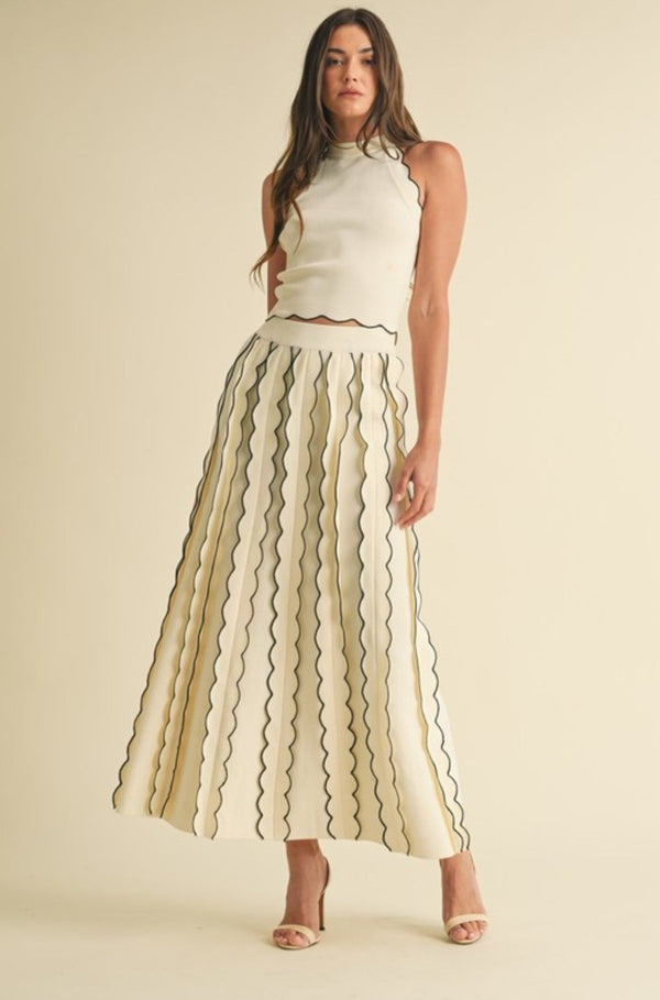 white pleated skirt, white skirt, white midi skirt, work skirt, long skirt, tea length skirt, women's skirt, skirt